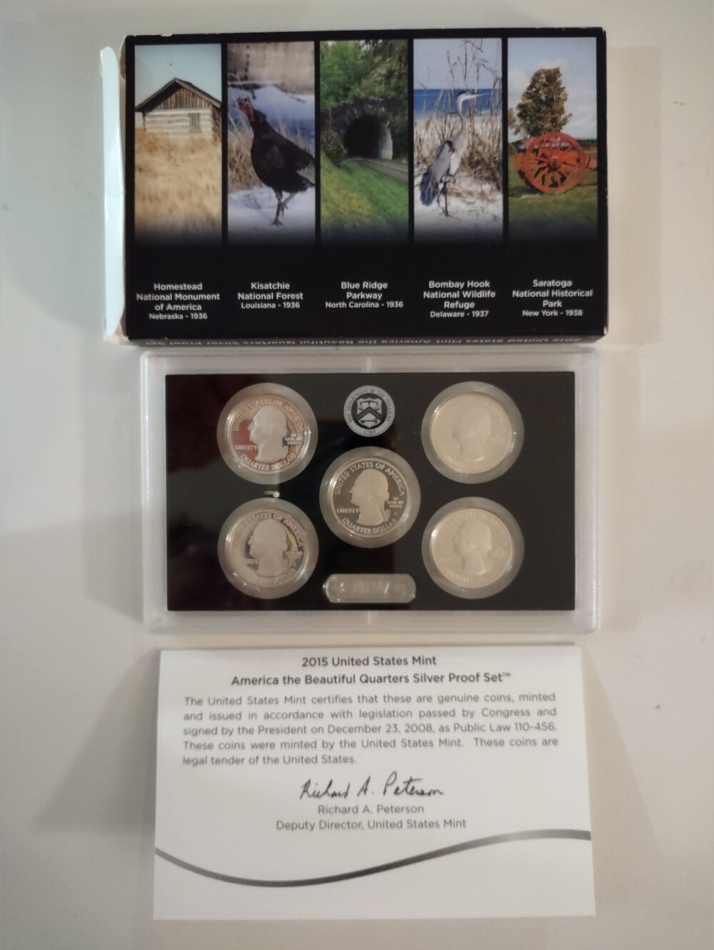 2015 United States Mint America the Beautiful Quarters Silver Proof Set